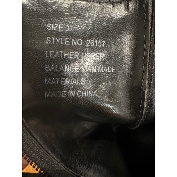 Black Suede Fringe Pointed Toe Heeled Boots Western Boho Indie Glam W Sz 7 - Picture 7 of 7